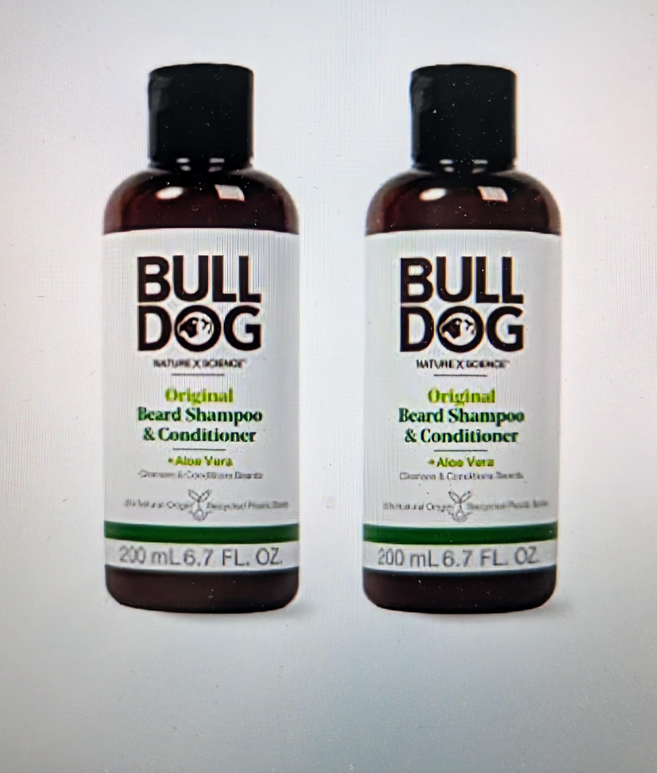 Bulldog Mens Skincare and Grooming for Men Original Beard Shampoo and Conditioner 6.7 Ounce Pack of 2