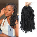 8 Packs Goddess Locs Crochet Hair For Black Women Soft Locs 12 Inch Crochet Faux Locs Hair Faux Locs Crochet Hair For Butterfly Locs Crochet Hair Pre Looped(1B)