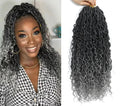 Goddess Locs Crochet Hair For Black Women 14 Inch 8 Packs Faux Locs Crochet Hair Crochet Locs Crochet Hair Pre Looped Crochet Locs River Locs With Curly Ends (14 Inch1B/Grey#)