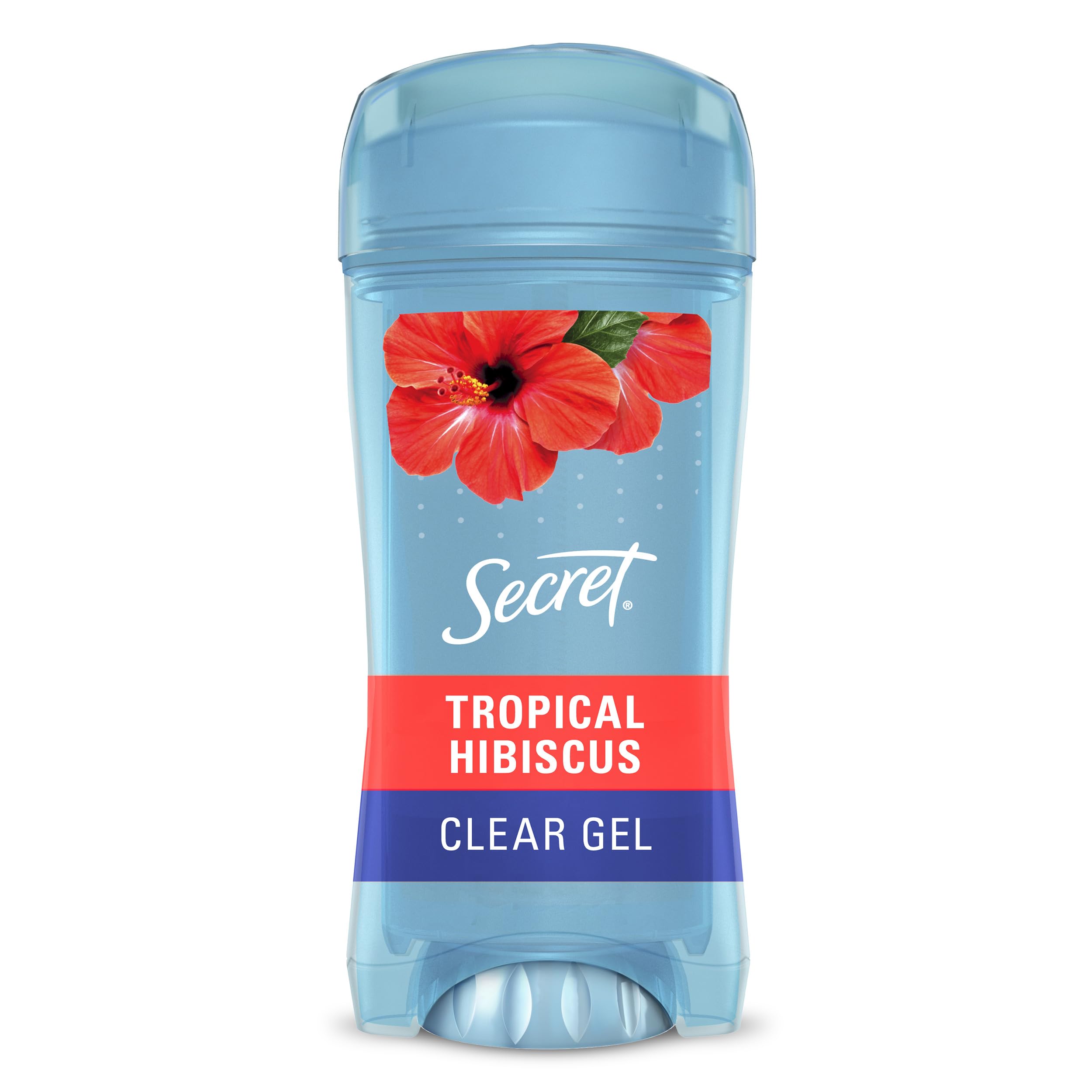 Secret Fresh Antiperspirant and Deodorant for Women 48hr Freshness Sweat & Odor Protection PH Balancing Minerals Clear Gel Tropical Hibiscus Scent 2.6 oz