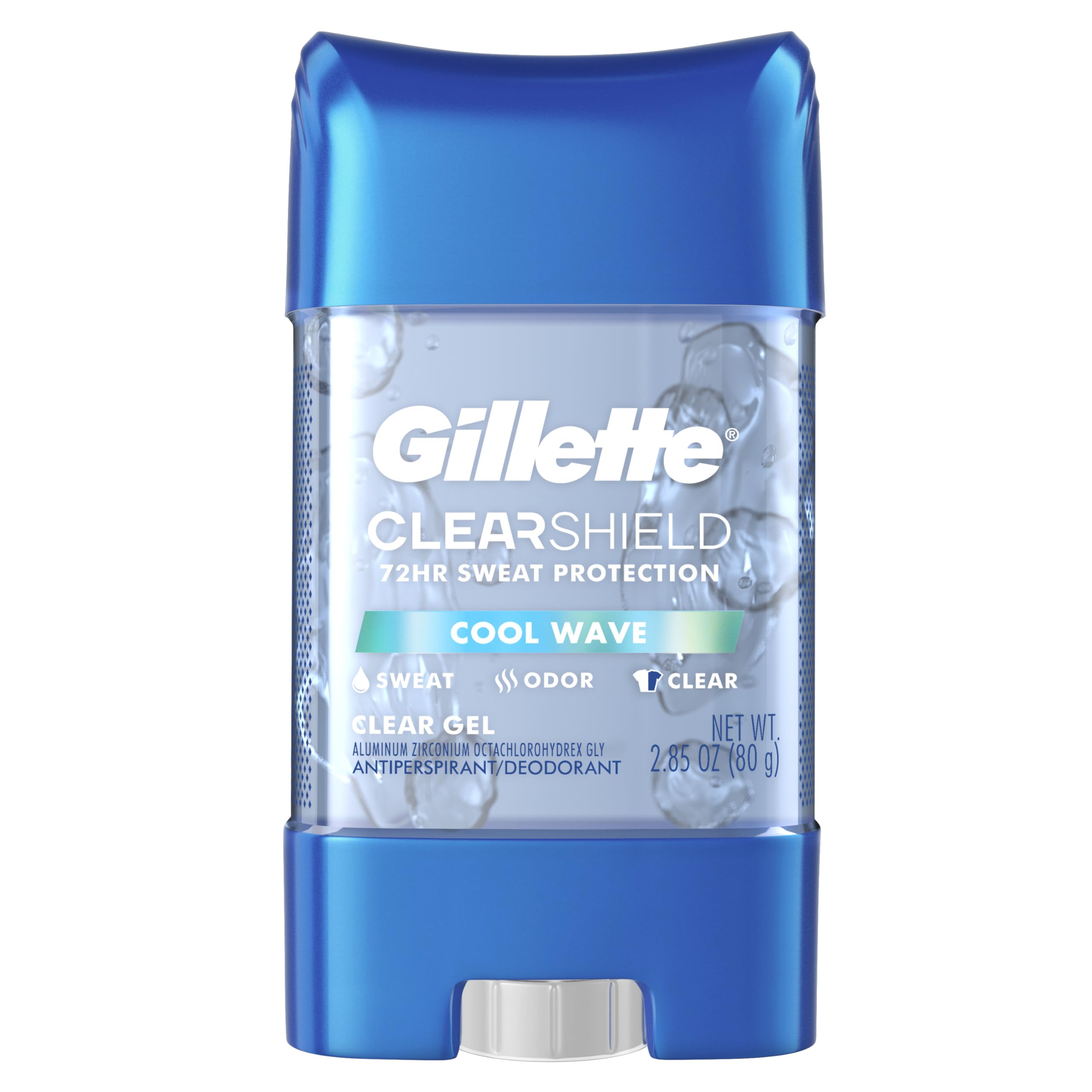 Gillette Antiperspirant and Deodorant for Men Clear Gel Cool Wave Scent 2.85 oz