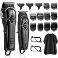 GLAKER Hair Clippers for Men Professional - Cordless Clippers and Trimmers Set Complete Barber Kit for Hair Trimming & Beard Grooming Mens Haircutting Kits for Blending & Fade Cuts