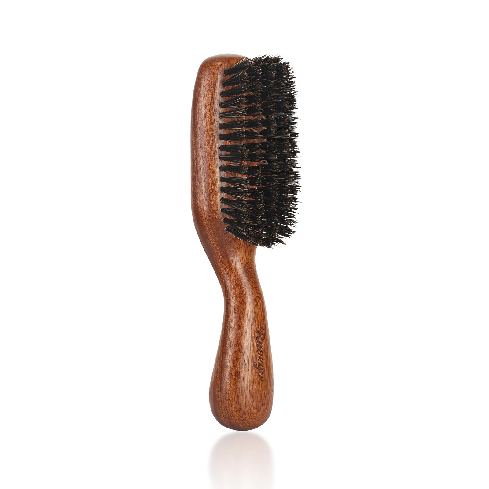 RAVEGO Hair Brush for Men- Slick Back Hair Brush - Boar Bristles Brush for Fine Thin Medium Hair Nature Boar Hairbrush for Beard Styling