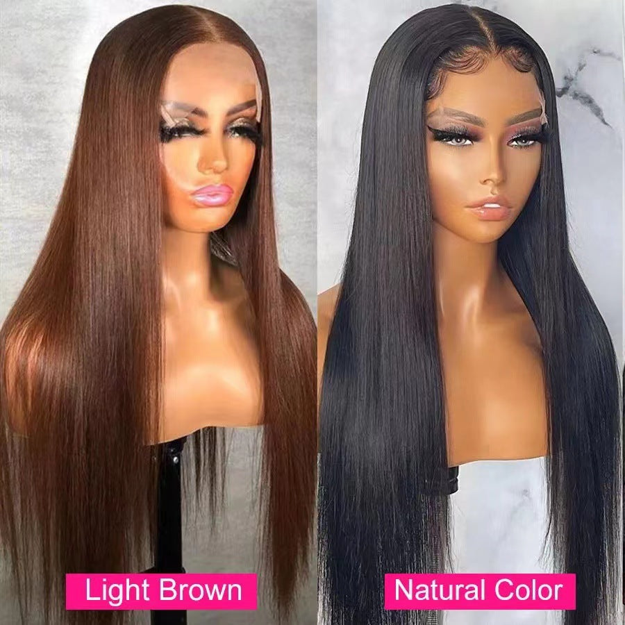 Lace Front Long Straight Wig for Women - High-Temperature Fiber