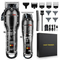 HIENA PRO Hair Clippers for Men T Liners Hair Trimmer Set Men Professional Cordless Rechargeable Barber Hair Cutting Kit with LED DisplayGifts for Men