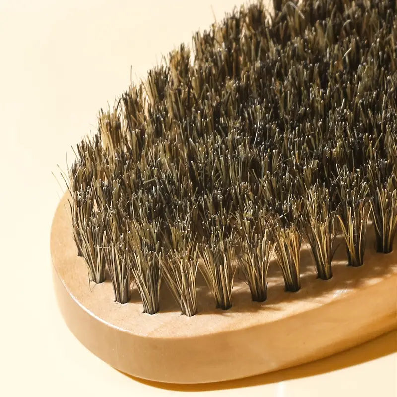 Beard Foam Brush and Mustache Comb Kit for Men