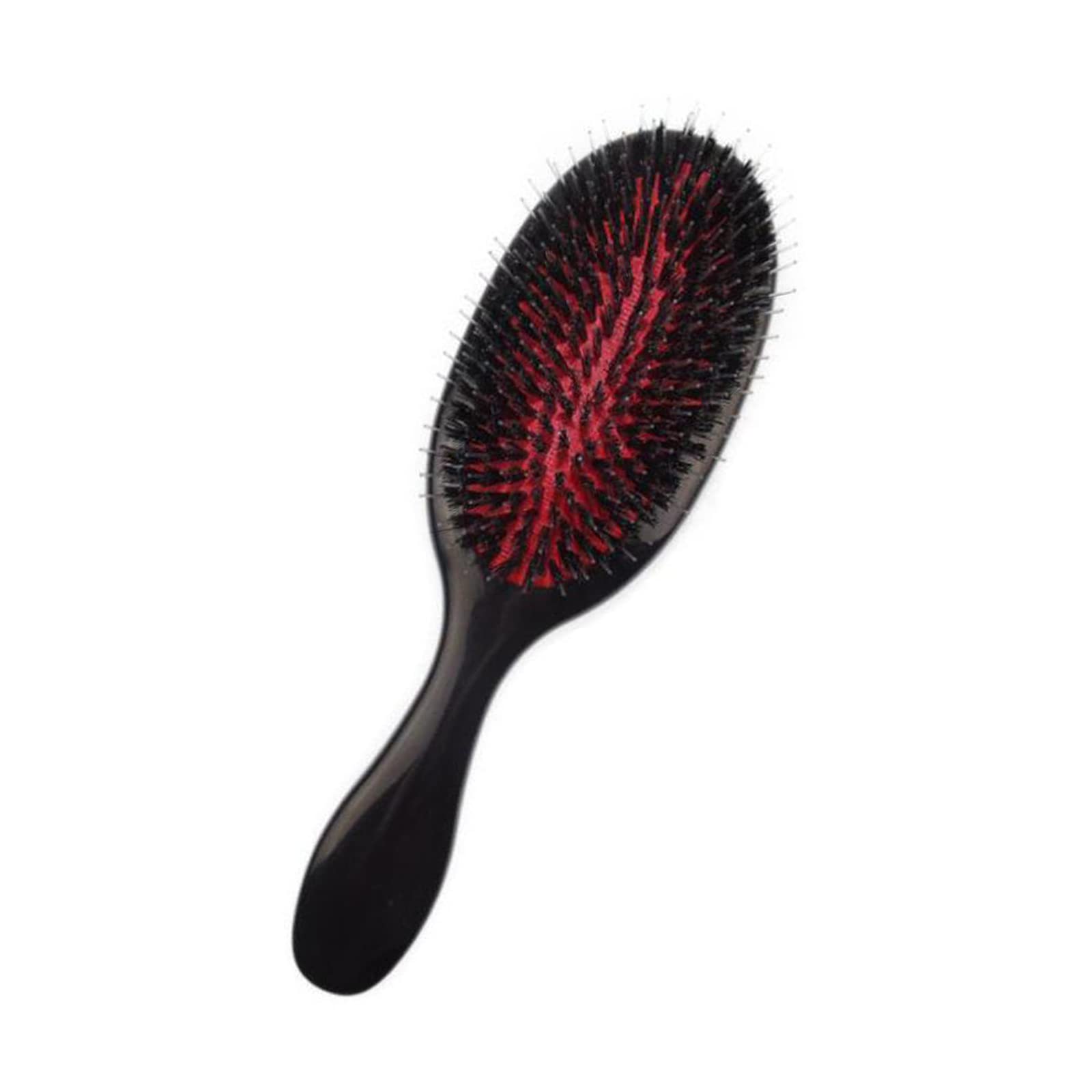 Boar Bristle Hair Brush Paddle Detangling Brush for Curly Fine Wavy Natural Tangled Hair Anti-static Hair Brush with Nylon Quill Massage Hair Extension Brush for Women Men and Kids