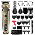 Hatteker Beard Trimmer Mustache Trimmer for Men 8 in 1 Adjustable Speed Waterproof Hair Clipper T-Blade Trimmer Electic Razor Shavers Cordless Mens Gift Grooming Kit with Face Nose Body (Bronze)