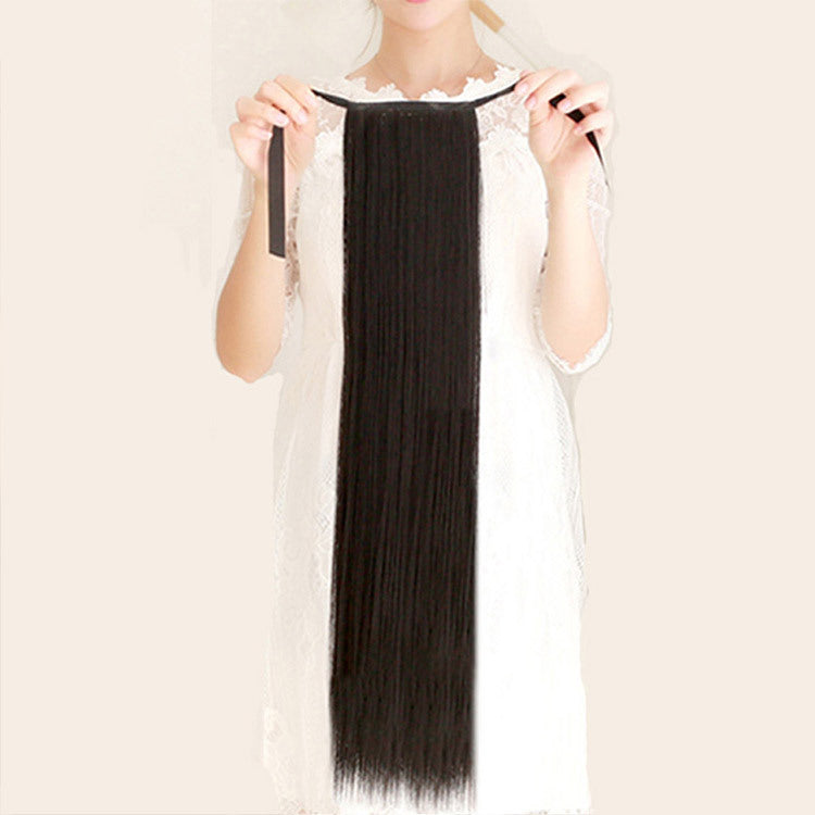32-Inch Long Straight High-Temperature Ponytail Wig