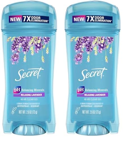 Secret Fresh Clear Gel and Deodorant for Women Clear Gel Refreshing Lavender Scent 2.6 oz (Pack of 2)
